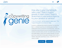 Tablet Screenshot of copywritinggenie.com